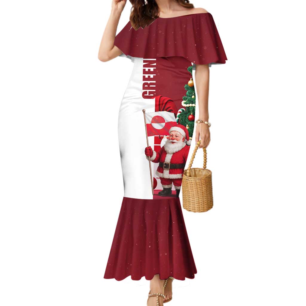 Greenland Santa Christmas Family Matching Mermaid Dress and Hawaiian Shirt Nordic Holiday Pride Design - Wonder Print Shop