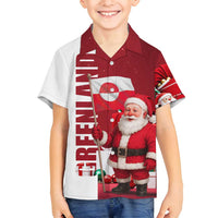 Greenland Santa Christmas Family Matching Off Shoulder Maxi Dress and Hawaiian Shirt Nordic Holiday Pride Design - Wonder Print Shop