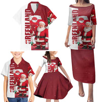 Greenland Santa Christmas Family Matching Puletasi and Hawaiian Shirt Nordic Holiday Pride Design - Wonder Print Shop