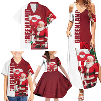 Greenland Santa Christmas Family Matching Summer Maxi Dress and Hawaiian Shirt Nordic Holiday Pride Design - Wonder Print Shop