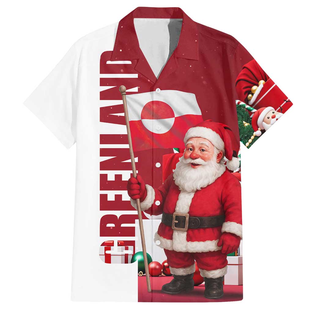 Greenland Santa Christmas Family Matching Summer Maxi Dress and Hawaiian Shirt Nordic Holiday Pride Design - Wonder Print Shop