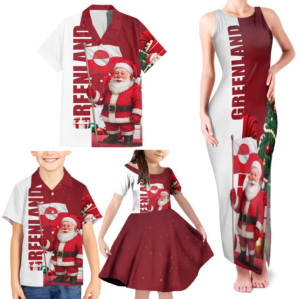 Greenland Santa Christmas Family Matching Tank Maxi Dress and Hawaiian Shirt Nordic Holiday Pride Design - Wonder Print Shop