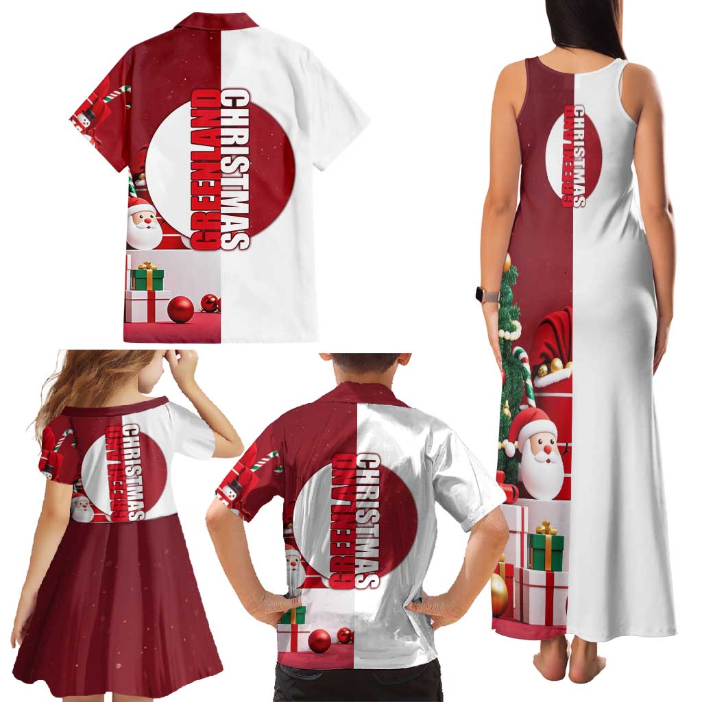 Greenland Santa Christmas Family Matching Tank Maxi Dress and Hawaiian Shirt Nordic Holiday Pride Design - Wonder Print Shop
