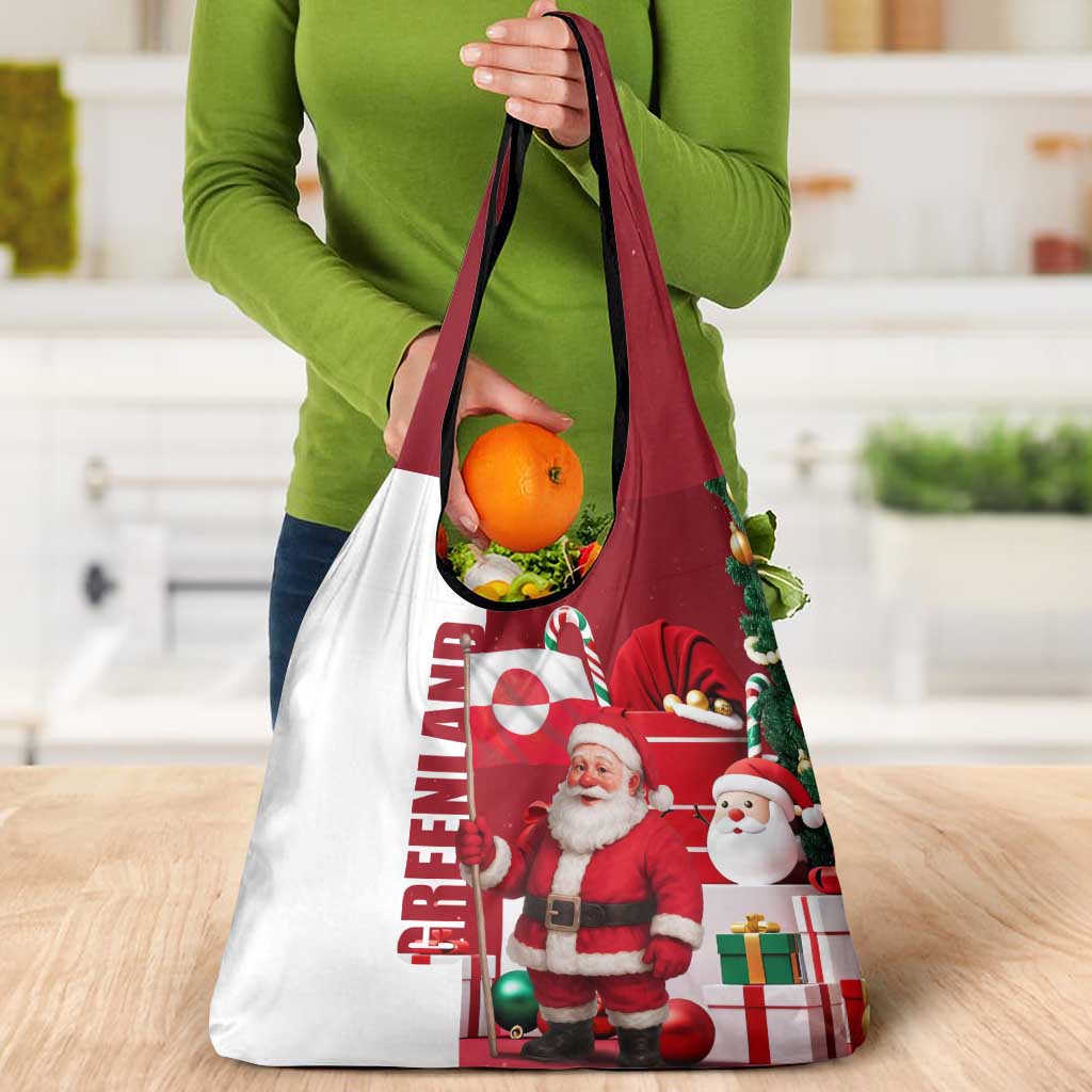 Greenland Santa Christmas Grocery Bag Nordic Holiday Pride Design - Wonder Print Shop