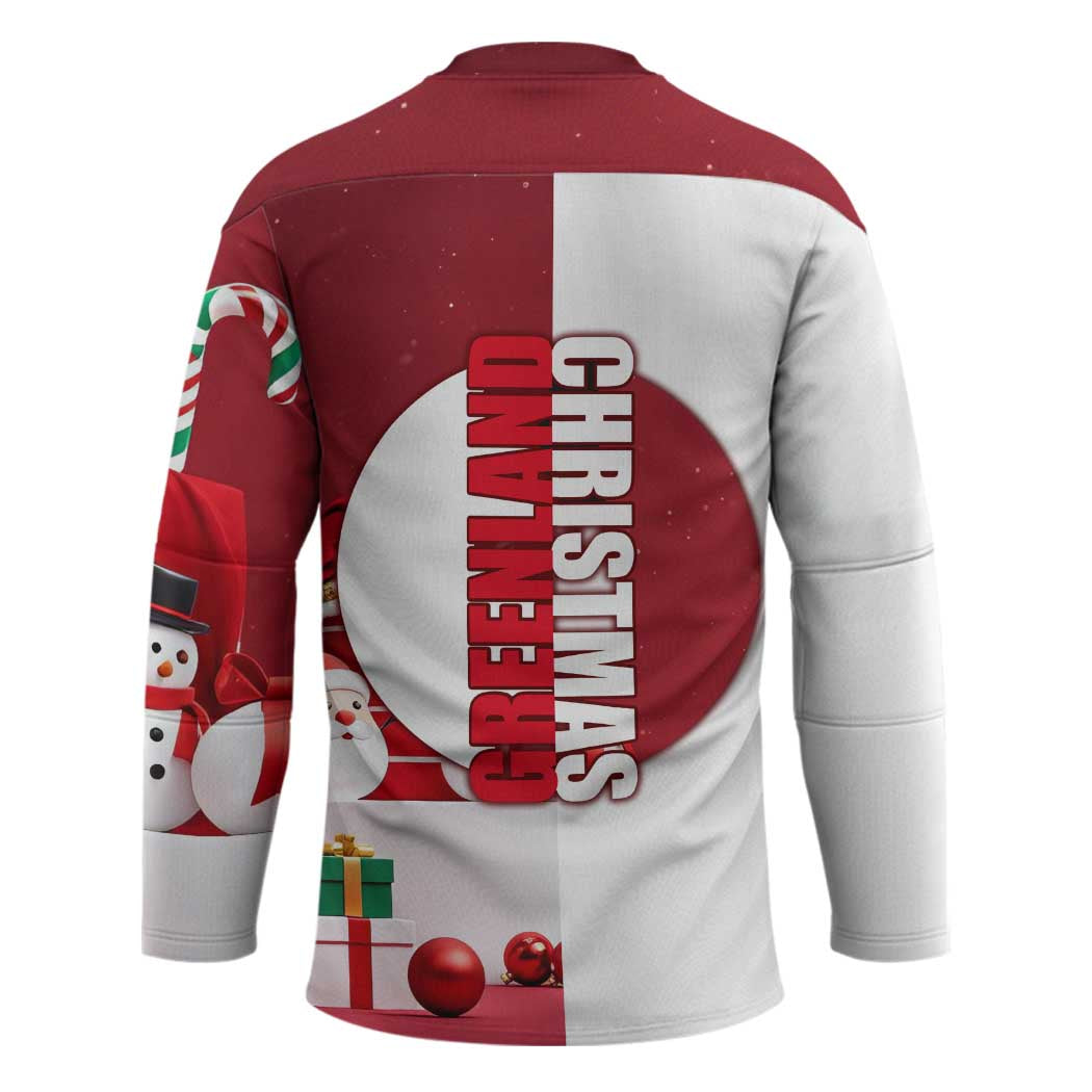 Greenland Santa Christmas Hockey Jersey Nordic Holiday Pride Design - Wonder Print Shop