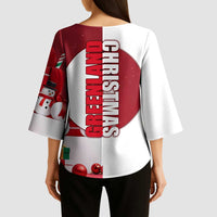 Greenland Santa Christmas Kimono Sleeve Blouse Nordic Holiday Pride Design - Wonder Print Shop
