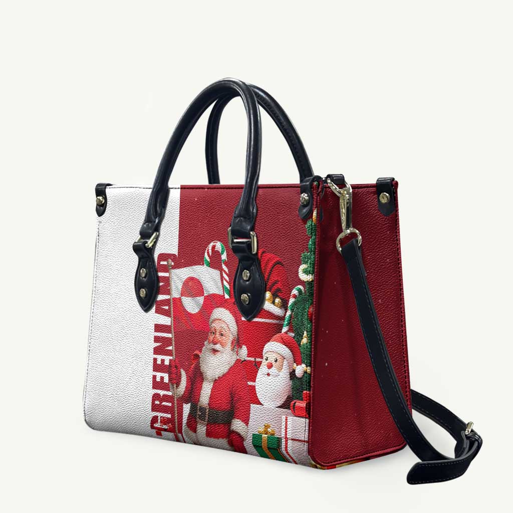 Greenland Santa Christmas Leather Bag Nordic Holiday Pride Design - Wonder Print Shop
