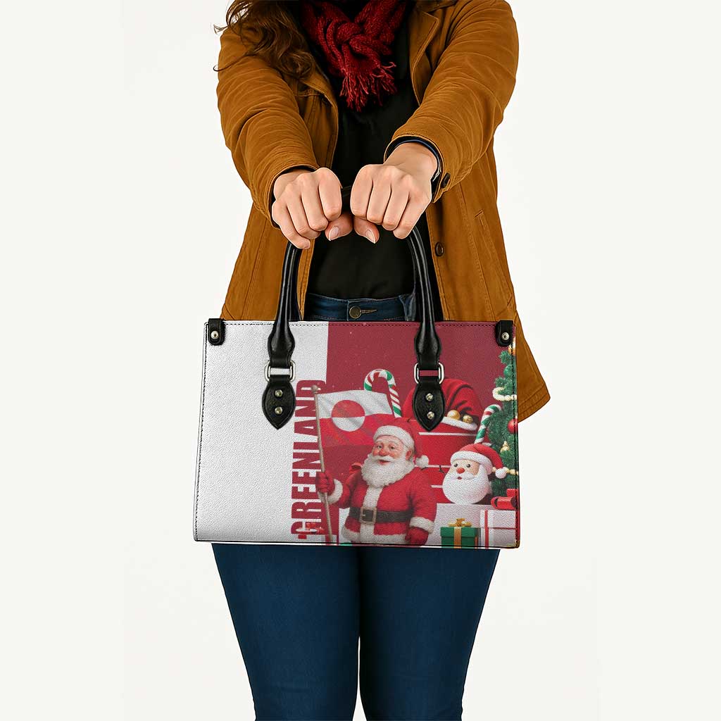 Greenland Santa Christmas Leather Bag Nordic Holiday Pride Design - Wonder Print Shop
