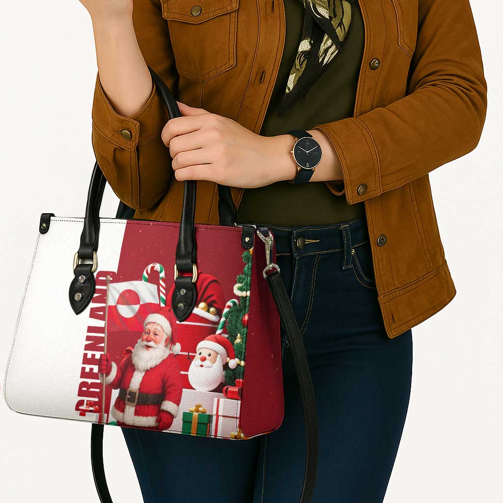 Greenland Santa Christmas Leather Bag Nordic Holiday Pride Design - Wonder Print Shop