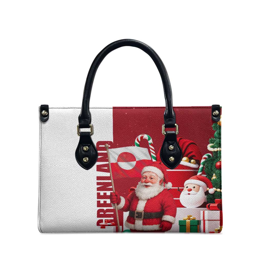 Greenland Santa Christmas Leather Bag Nordic Holiday Pride Design - Wonder Print Shop