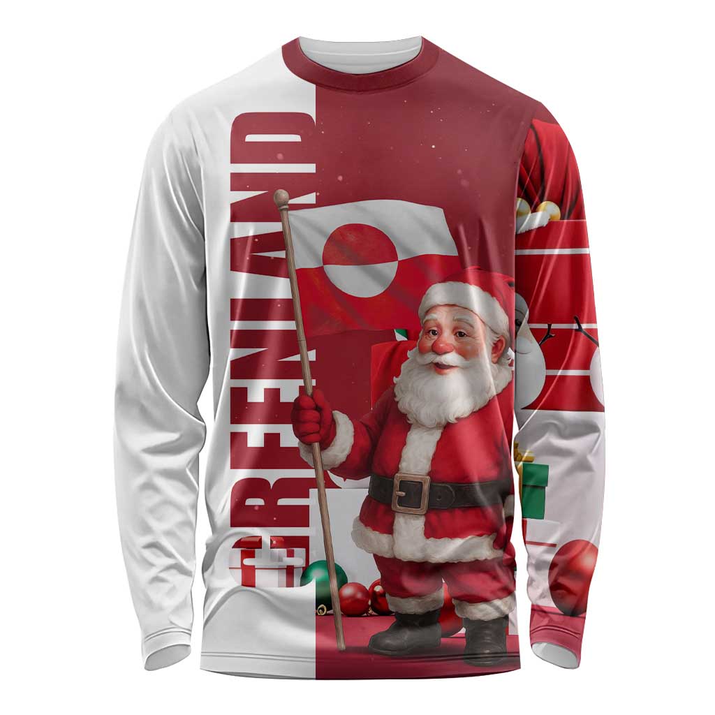 Greenland Santa Christmas Long Sleeve Shirt Nordic Holiday Pride Design - Wonder Print Shop