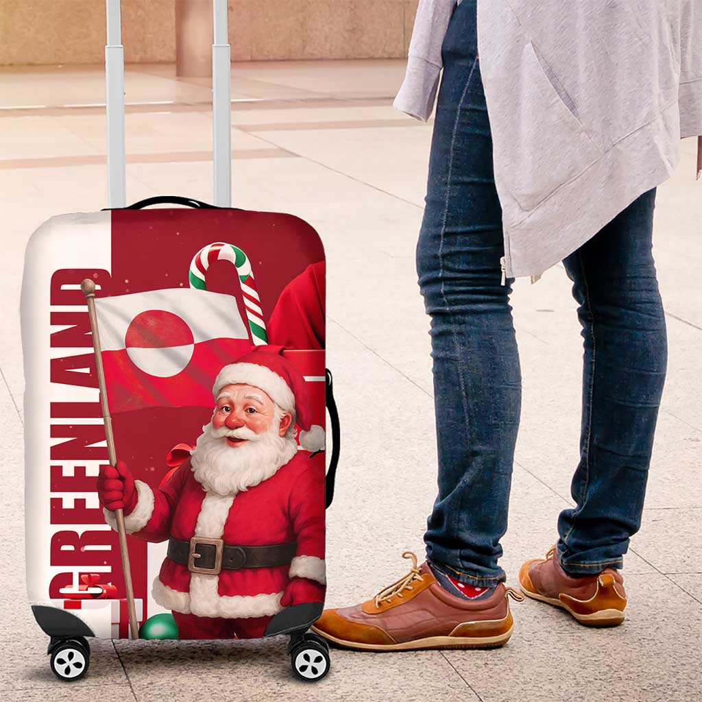 Greenland Santa Christmas Luggage Cover Nordic Holiday Pride Design - Wonder Print Shop