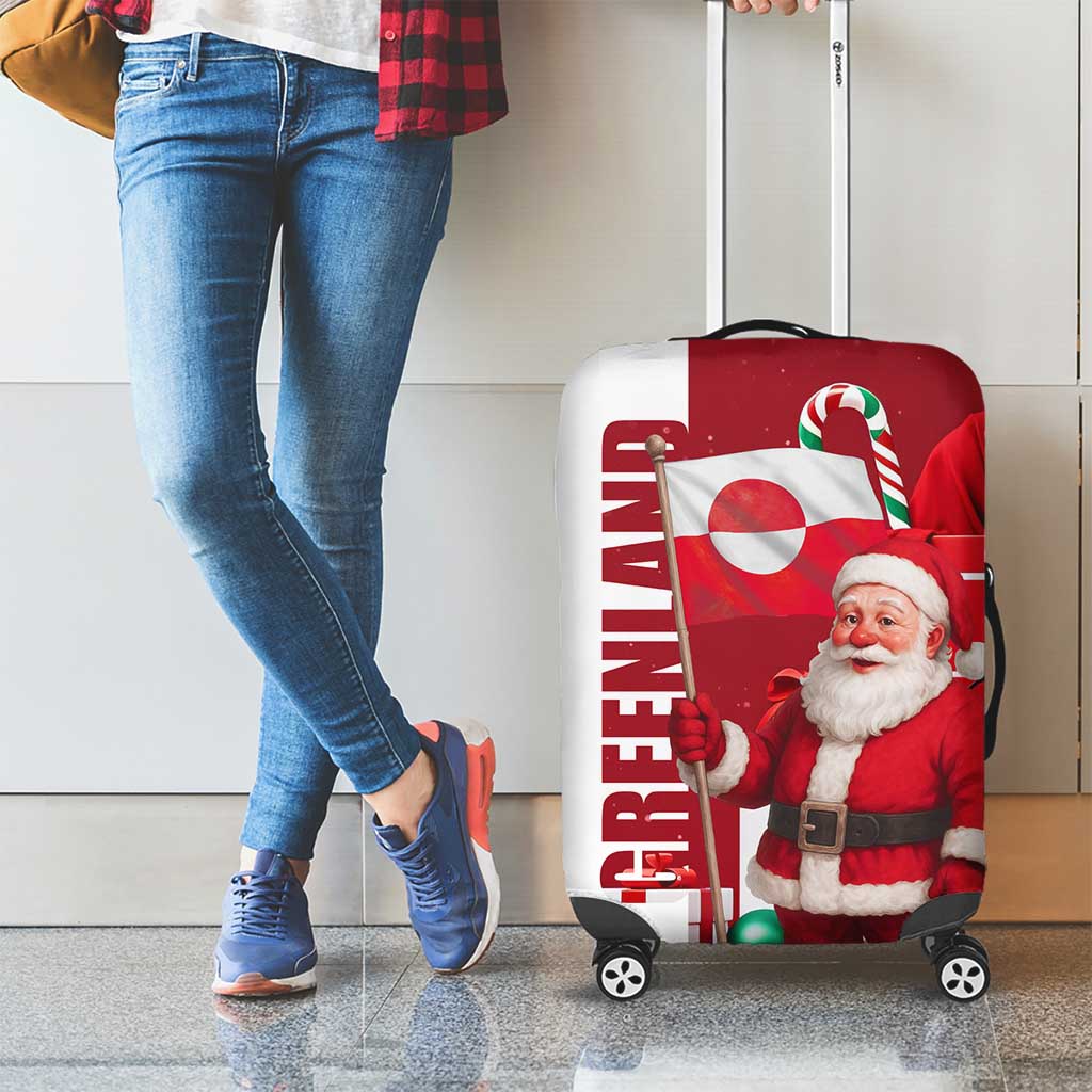 Greenland Santa Christmas Luggage Cover Nordic Holiday Pride Design - Wonder Print Shop