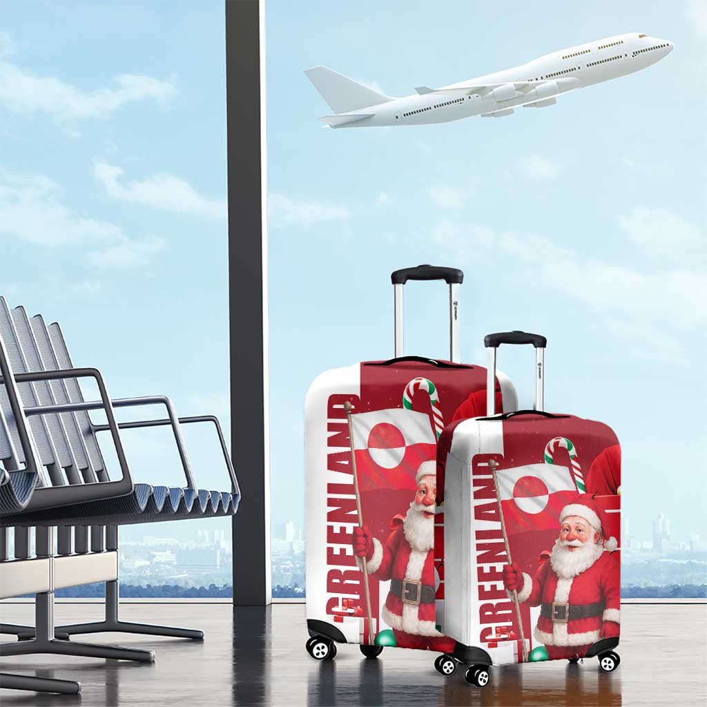 Greenland Santa Christmas Luggage Cover Nordic Holiday Pride Design - Wonder Print Shop