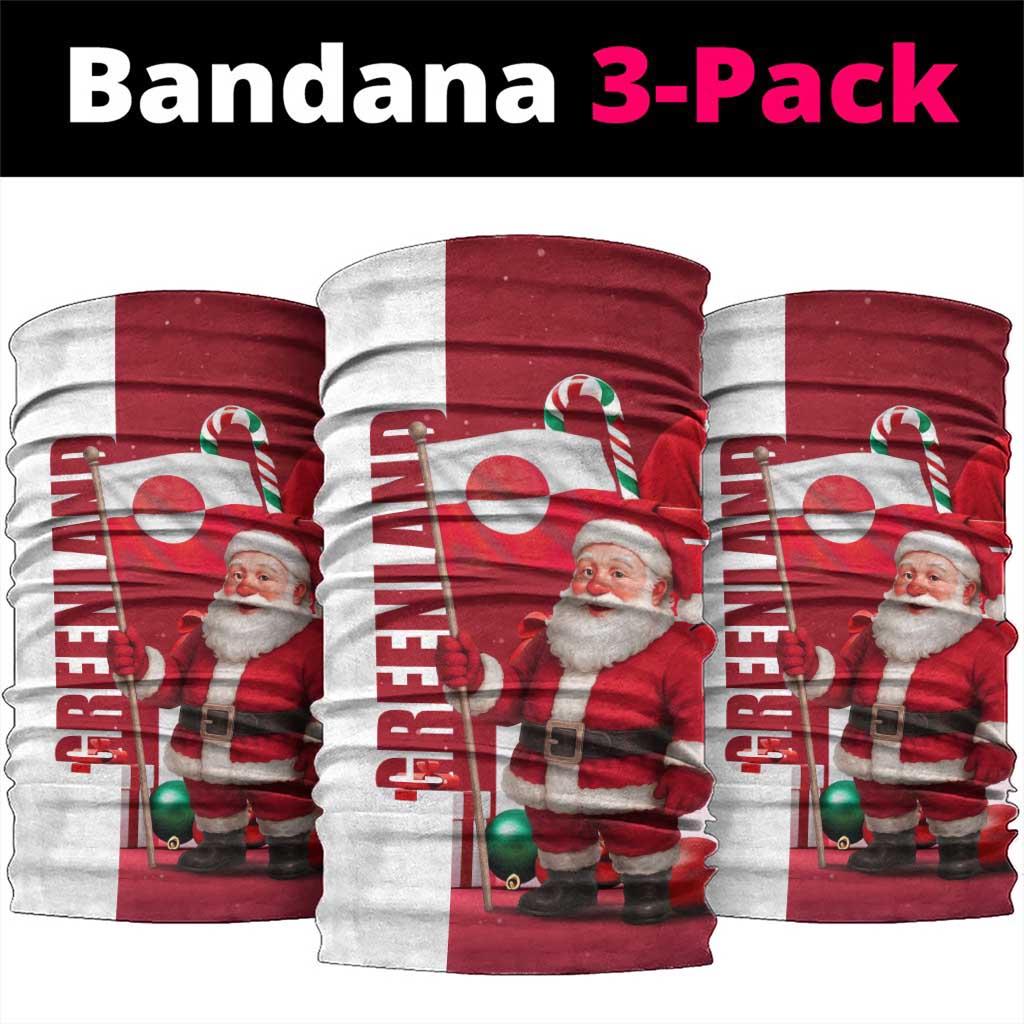 Greenland Santa Christmas Neck Gaiter Nordic Holiday Pride Design - Wonder Print Shop