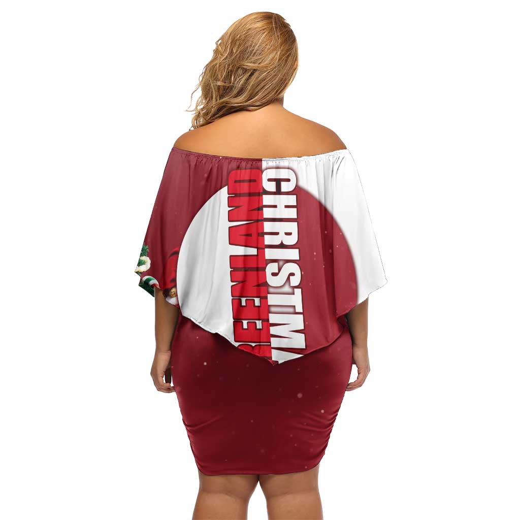 Greenland Santa Christmas Off Shoulder Short Dress Nordic Holiday Pride Design - Wonder Print Shop