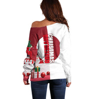 Greenland Santa Christmas Off Shoulder Sweater Nordic Holiday Pride Design - Wonder Print Shop