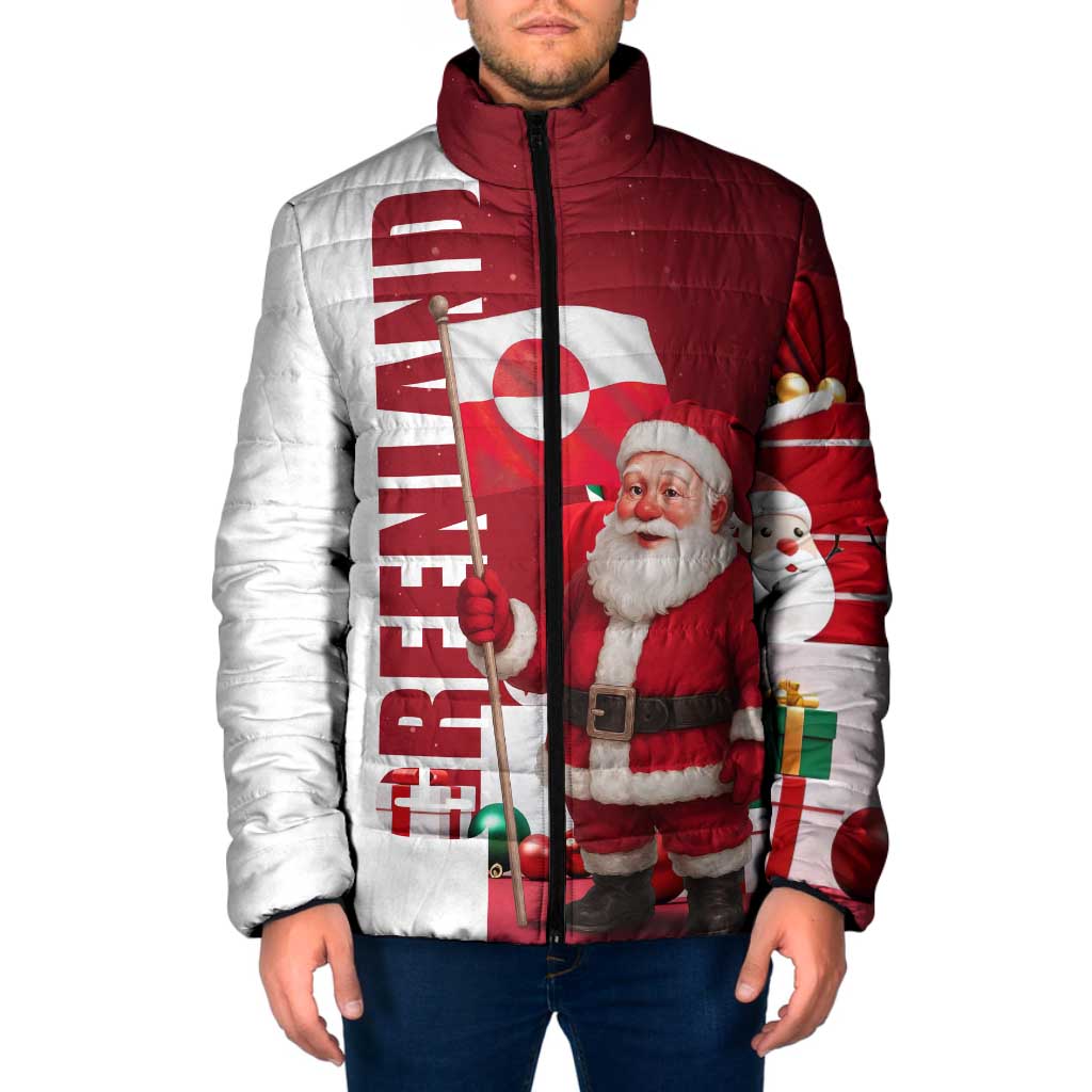 Greenland Santa Christmas Padded Jacket Nordic Holiday Pride Design - Wonder Print Shop