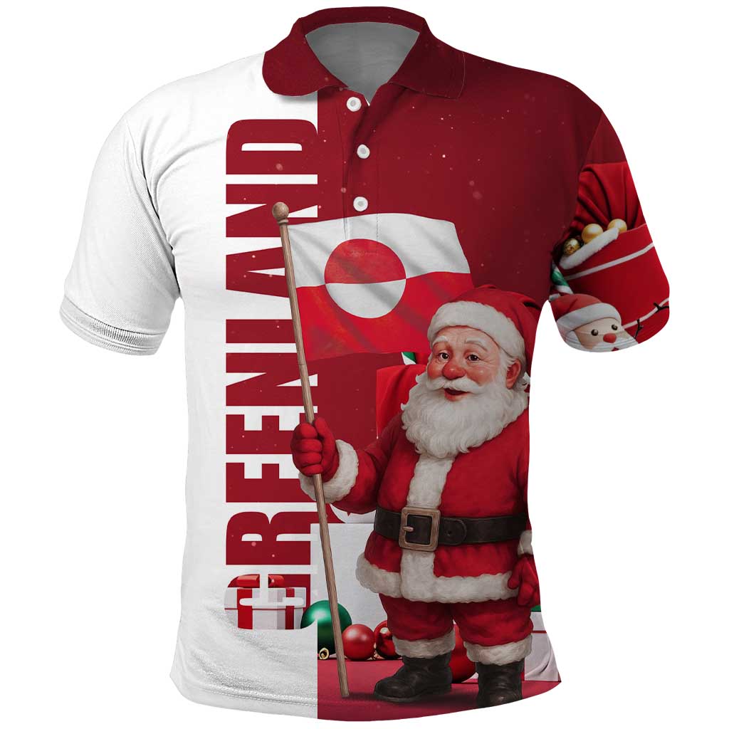 Greenland Santa Christmas Polo Shirt Nordic Holiday Pride Design - Wonder Print Shop