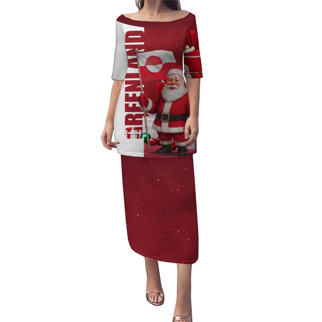 Greenland Santa Christmas Puletasi Nordic Holiday Pride Design - Wonder Print Shop