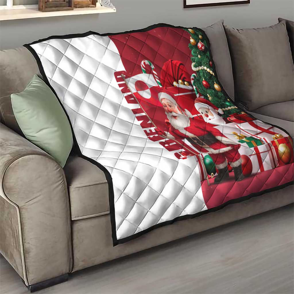 Greenland Santa Christmas Quilt Nordic Holiday Pride Design - Wonder Print Shop
