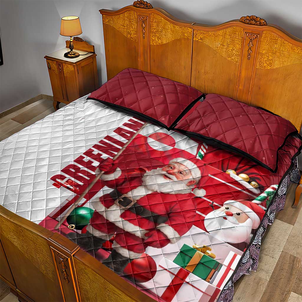 Greenland Santa Christmas Quilt Bed Set Nordic Holiday Pride Design - Wonder Print Shop