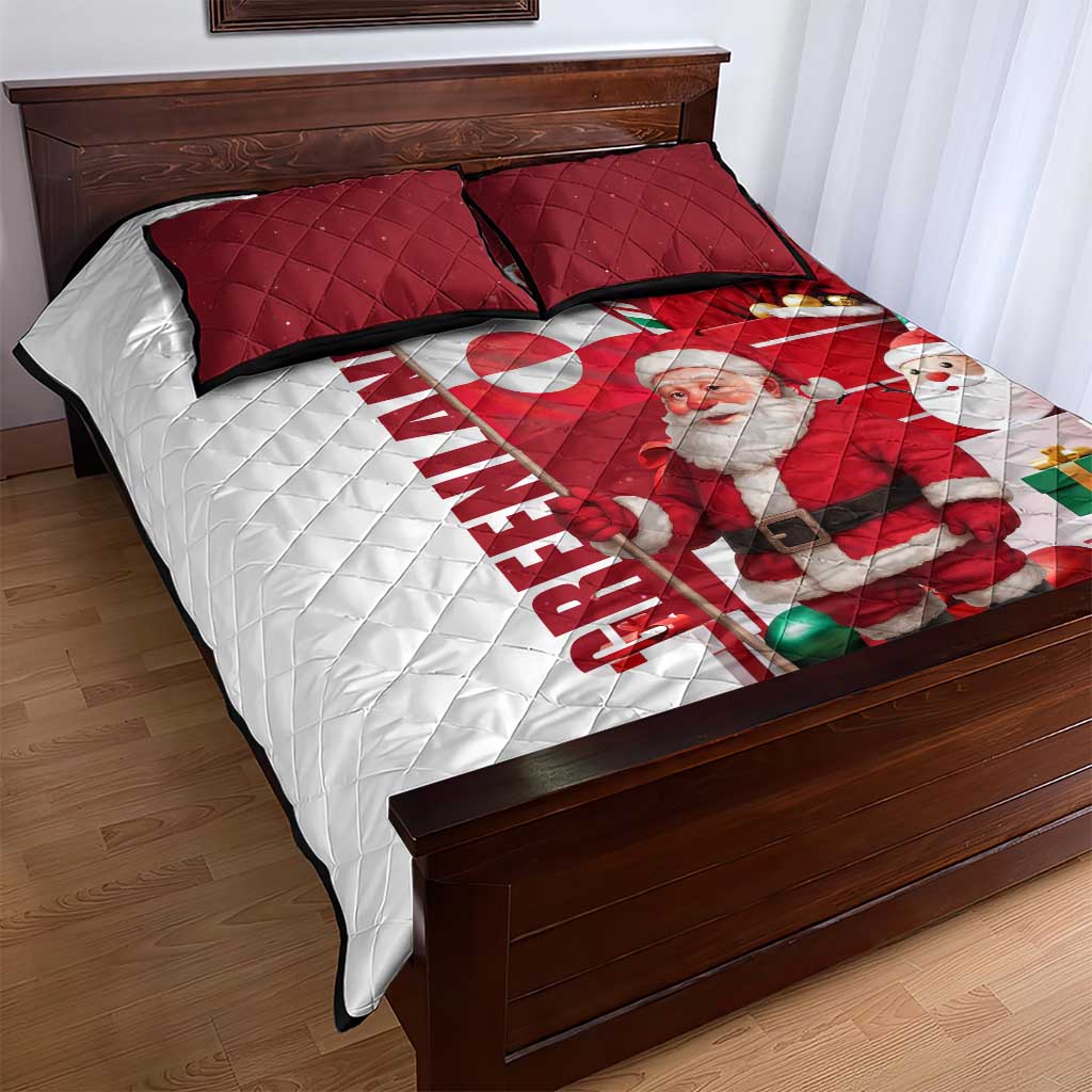 Greenland Santa Christmas Quilt Bed Set Nordic Holiday Pride Design - Wonder Print Shop