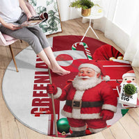 Greenland Santa Christmas Round Carpet Nordic Holiday Pride Design - Wonder Print Shop