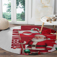Greenland Santa Christmas Round Carpet Nordic Holiday Pride Design - Wonder Print Shop