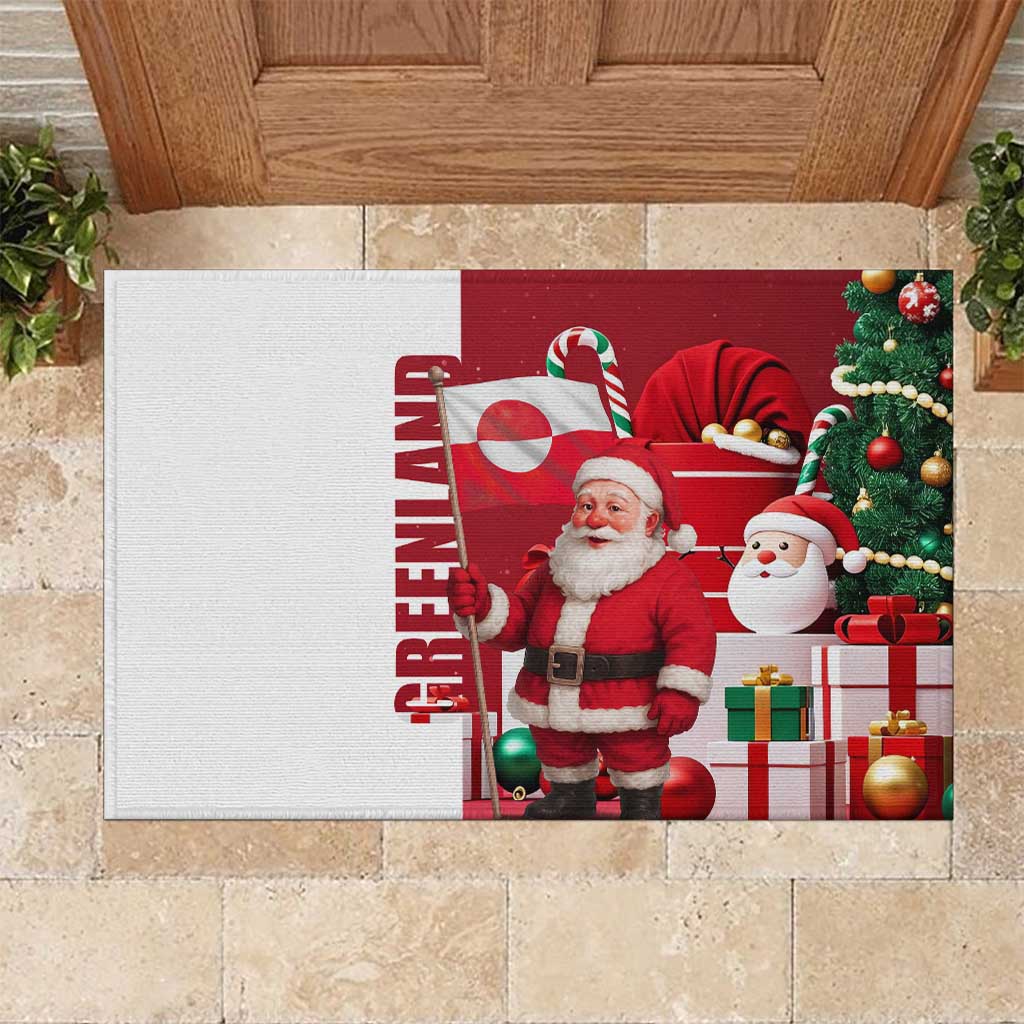 Greenland Santa Christmas Rubber Doormat Nordic Holiday Pride Design - Wonder Print Shop