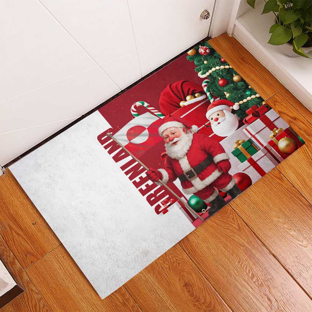 Greenland Santa Christmas Rubber Doormat Nordic Holiday Pride Design - Wonder Print Shop