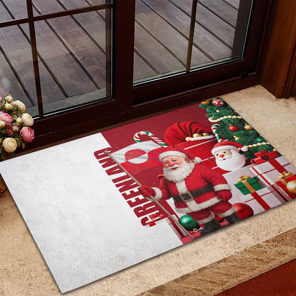 Greenland Santa Christmas Rubber Doormat Nordic Holiday Pride Design - Wonder Print Shop