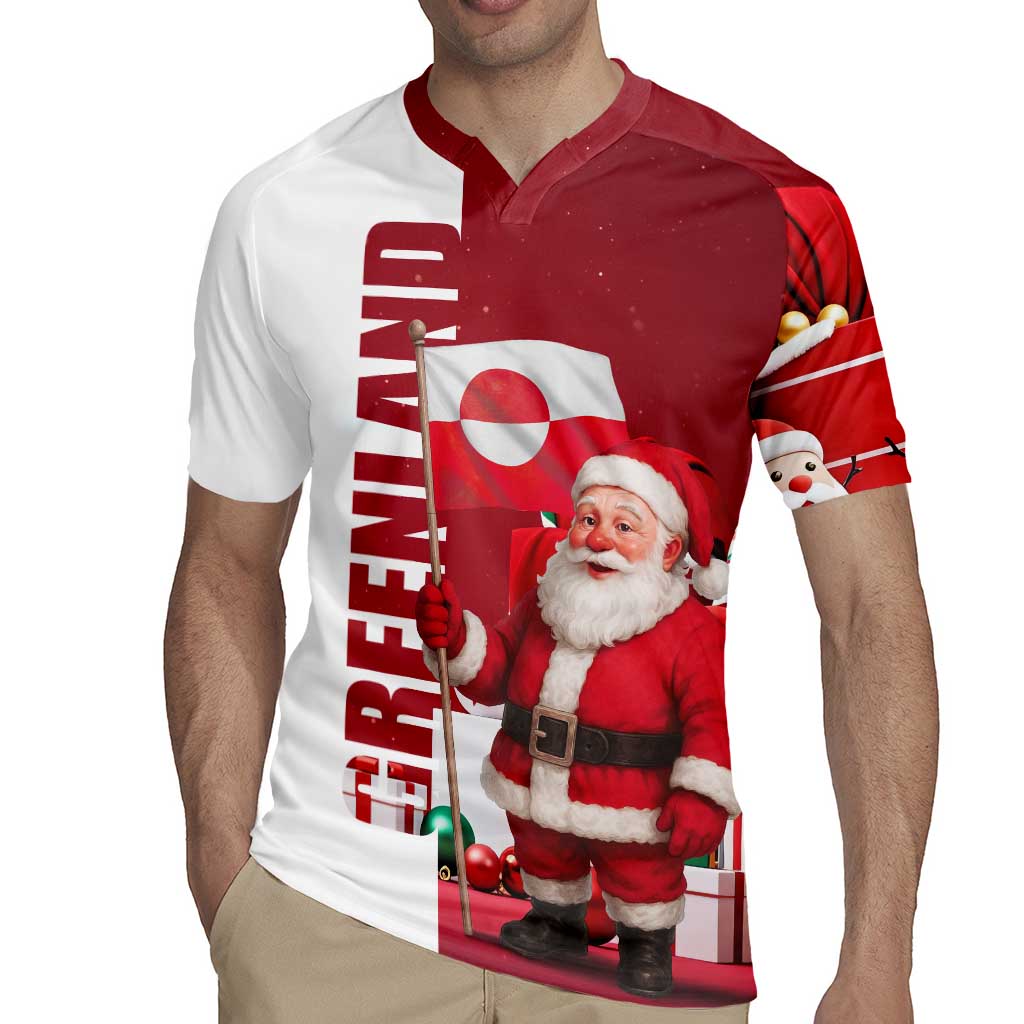 Greenland Santa Christmas Rugby Jersey Nordic Holiday Pride Design - Wonder Print Shop