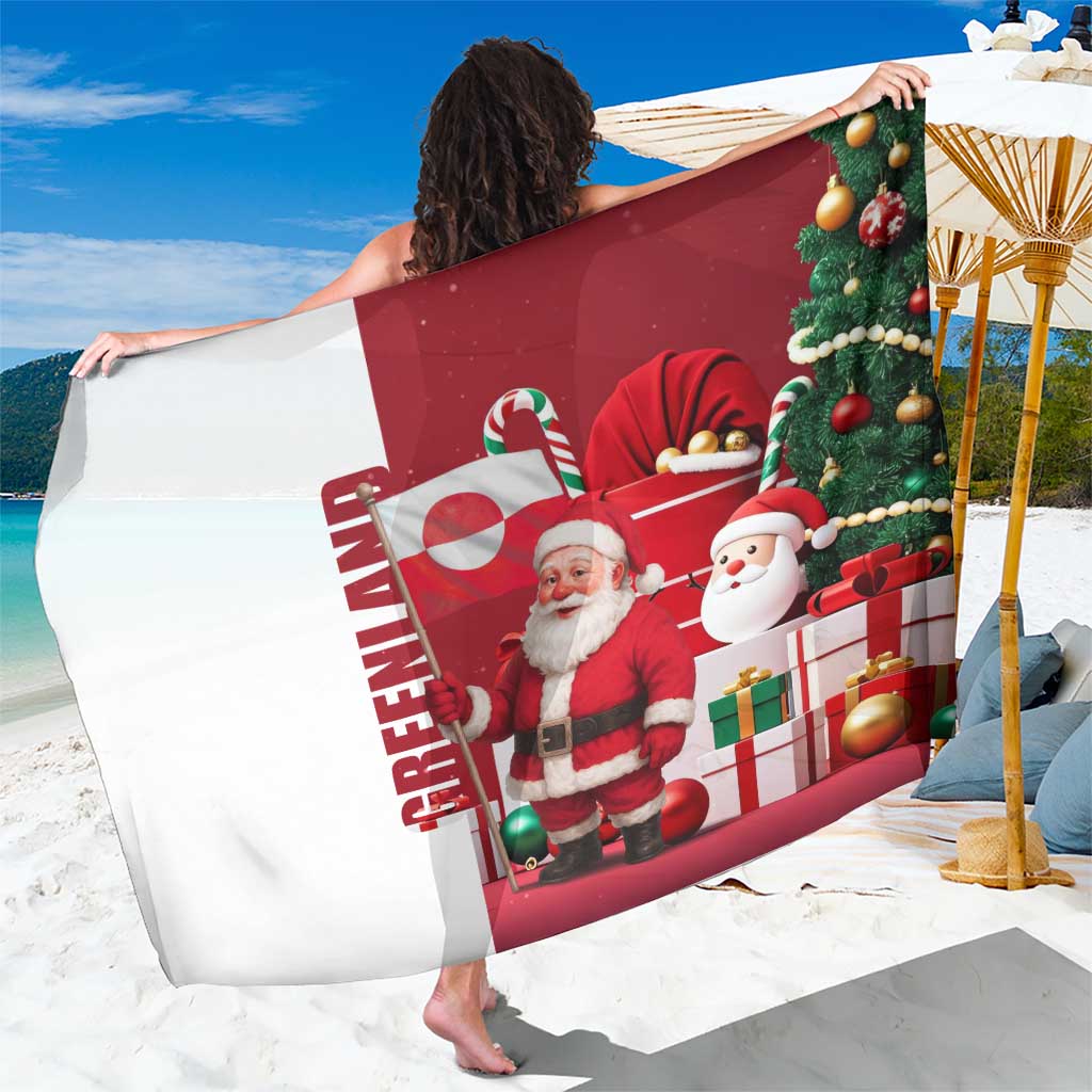 Greenland Santa Christmas Sarong Nordic Holiday Pride Design - Wonder Print Shop