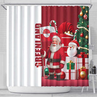 Greenland Santa Christmas Shower Curtain Nordic Holiday Pride Design - Wonder Print Shop
