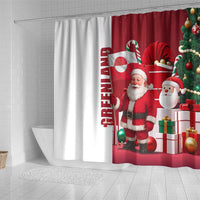 Greenland Santa Christmas Shower Curtain Nordic Holiday Pride Design - Wonder Print Shop