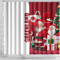 Greenland Santa Christmas Shower Curtain Nordic Holiday Pride Design - Wonder Print Shop