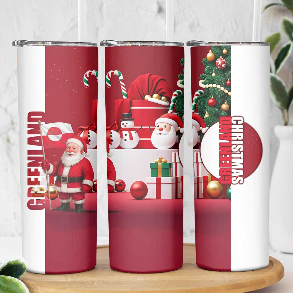 Greenland Santa Christmas Skinny Tumbler Nordic Holiday Pride Design - Wonder Print Shop