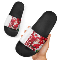 Greenland Santa Christmas Slide Sandals Nordic Holiday Pride Design - Wonder Print Shop