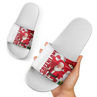 Greenland Santa Christmas Slide Sandals Nordic Holiday Pride Design - Wonder Print Shop