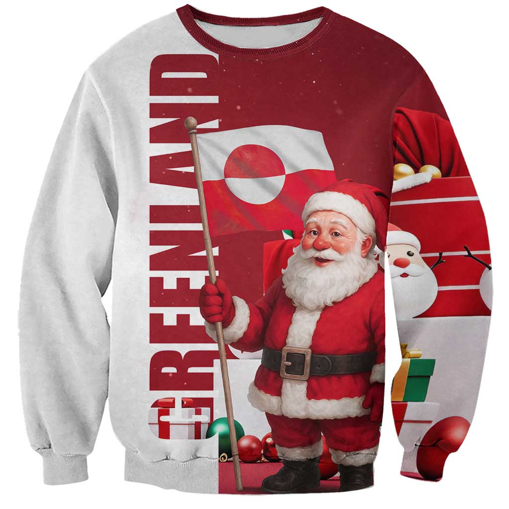 Greenland Santa Christmas Sweatshirt Nordic Holiday Pride Design - Wonder Print Shop