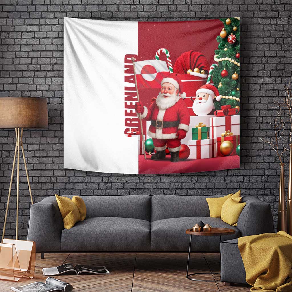 Greenland Santa Christmas Tapestry Nordic Holiday Pride Design - Wonder Print Shop