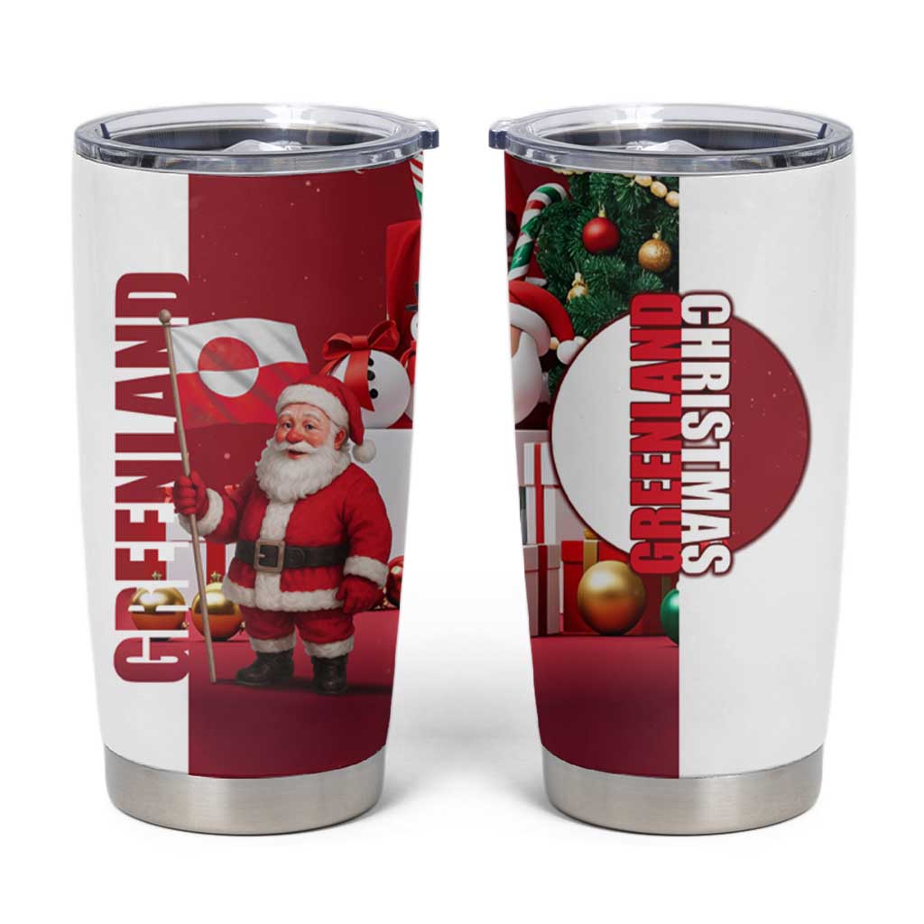 Greenland Santa Christmas Tumbler Cup Nordic Holiday Pride Design - Wonder Print Shop