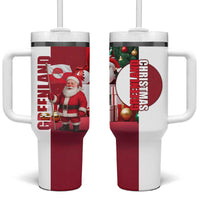 Greenland Santa Christmas Tumbler With Handle Nordic Holiday Pride Design - Wonder Print Shop
