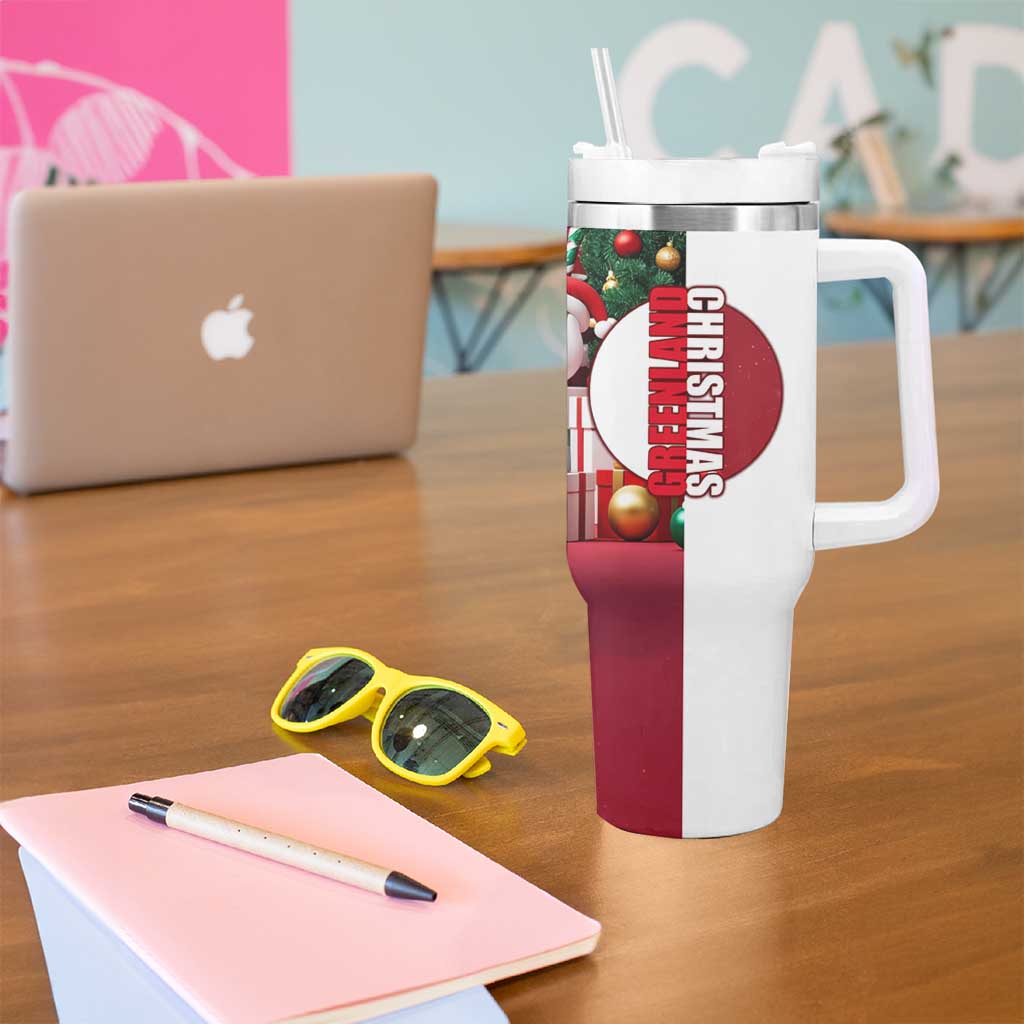 Greenland Santa Christmas Tumbler With Handle Nordic Holiday Pride Design - Wonder Print Shop