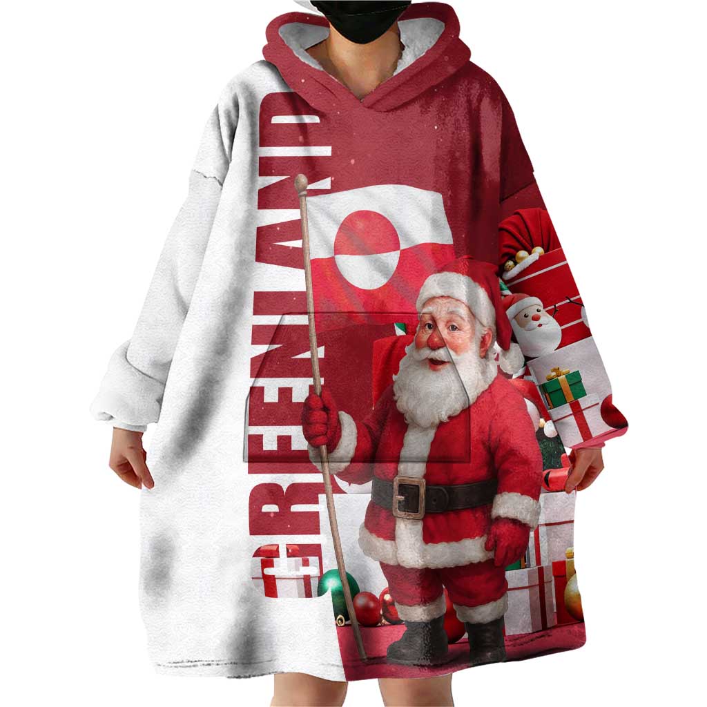 Greenland Santa Christmas Wearable Blanket Hoodie Nordic Holiday Pride Design - Wonder Print Shop