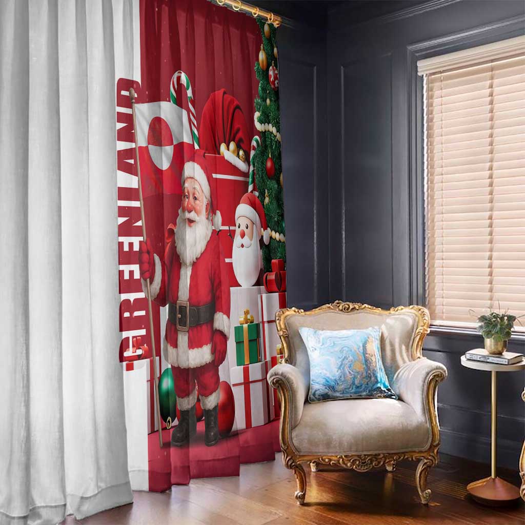 Greenland Santa Christmas Window Curtain Nordic Holiday Pride Design - Wonder Print Shop