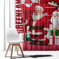 Greenland Santa Christmas Window Curtain Nordic Holiday Pride Design - Wonder Print Shop