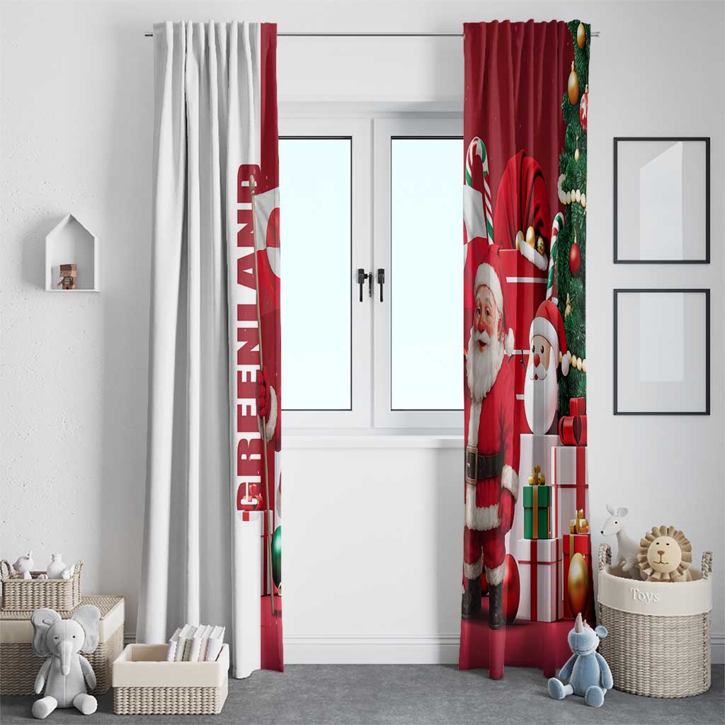 Greenland Santa Christmas Window Curtain Nordic Holiday Pride Design - Wonder Print Shop