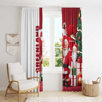 Greenland Santa Christmas Window Curtain Nordic Holiday Pride Design - Wonder Print Shop